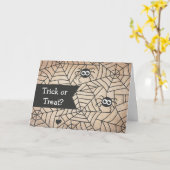 Carte Araignées mignonnes, Araignées, Halloween heureux (Fleur jaune)