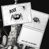 Carte Araignées noires et blanches mignonnes | Spider We