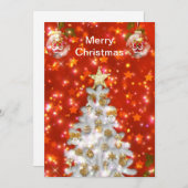 Carte Arbol de Navidad Blanco (Devant / Derrière)