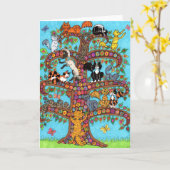 Carte Arbre à chat de vie 2 (Fleur jaune)