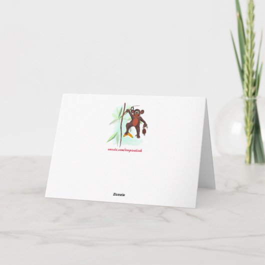 Carte Arbre à coco à la banane singe (Dos)