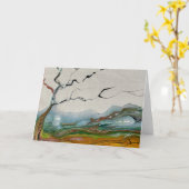 Carte Arbre Abstrait (Fleur jaune)