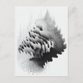 Carte Arbre Abstraite B&W Surreal Optical Illusion (Devant)