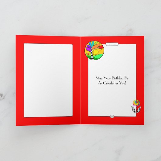 Carte Arbre arc-en-ciel d'anniversaire sur le Buffalo Pl (Intérieur)