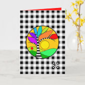 Carte Arbre arc-en-ciel d'anniversaire sur le Buffalo Pl (Fleur jaune)