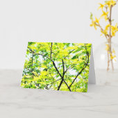 Carte Arbre Canopée Pop Art (Fleur jaune)