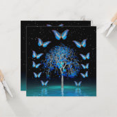 Carte Arbre cristal papillon (Devant/Arrière en situation)