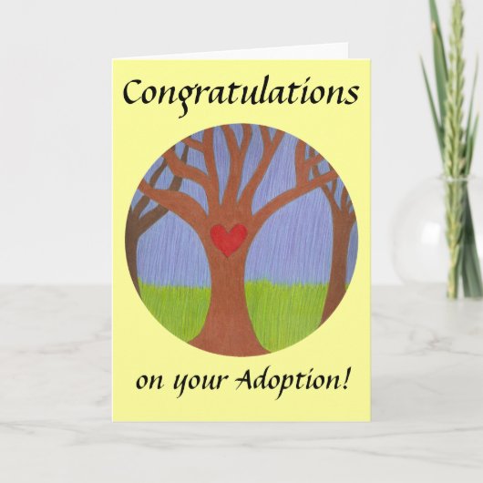 Carte Arbre d'adoption Félicitations pour votre adoption (Devant)