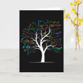 Carte Arbre d'algèbre de calcul Ap drôle Prof de maths N (Fleur jaune)