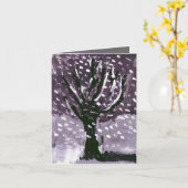 Carte Arbre dans la neige (Fleur jaune)
