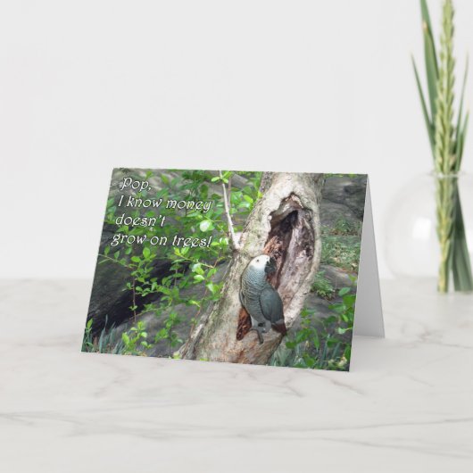 Carte Arbre d'argent de fête des pères (Devant)