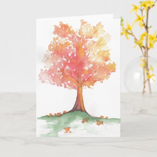 Carte Arbre d'automne (Fleur jaune)