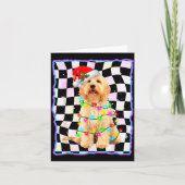 Carte Arbre de chien Goldendoodle Noël Xmas Cadeau pour (Devant)