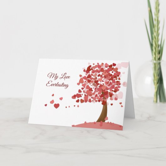 Carte Arbre de cœur d'amour Saint-Valentin Anniversaire (Devant)