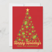 Carte Arbre de fête de l'araignée festive (Devant)