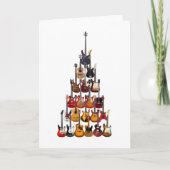 Carte Arbre de Guitare Lumière de Noël Rock Musique (Devant)