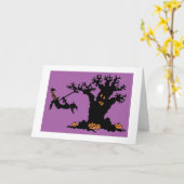 Carte Arbre de Halloween (Fleur jaune)
