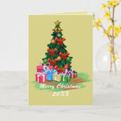 Carte Arbre de Noël (Fleur jaune)