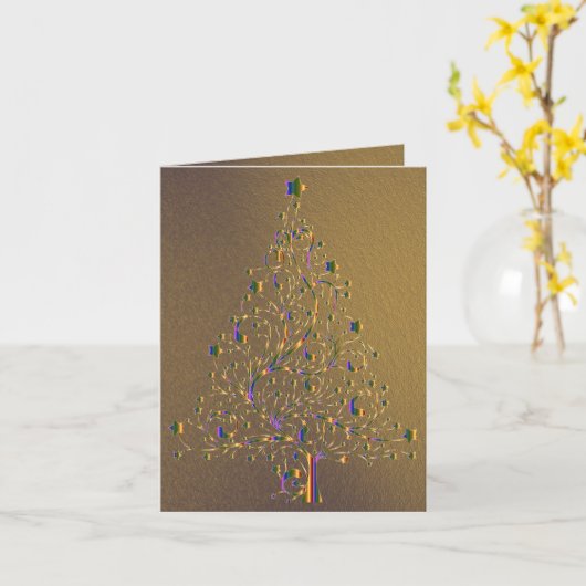 Carte Arbre de Noël (Fleur jaune)