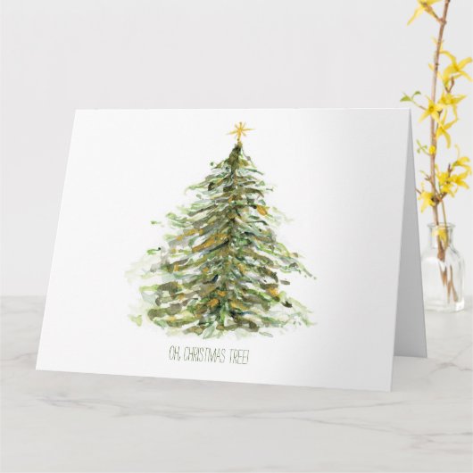 Carte Arbre de Noël (Fleur jaune)