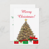 Carte Arbre de Noël (Devant / Derrière)