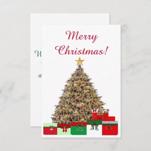 Carte Arbre de Noël (Devant / Derrière)