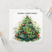 Carte Arbre de Noël (Devant/Arrière en situation)