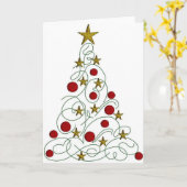 Carte arbre de Noël (Fleur jaune)