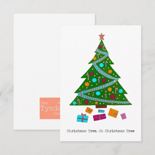 Carte Arbre de Noël (Devant / Derrière)