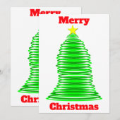 Carte Arbre de Noël (Devant / Derrière)