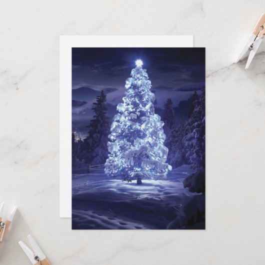 Carte Arbre de Noël (Devant/Arrière en situation)