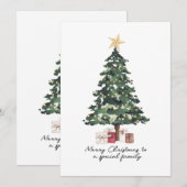Carte Arbre de Noël (Devant / Derrière)