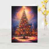 Carte Arbre de Noël (Fleur jaune)