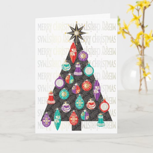 Carte Arbre de Noël (Fleur jaune)