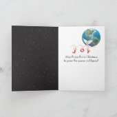 Carte Arbre de Noël 2026 avec cerf et lune (Intérieur)