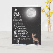 Carte Arbre de Noël 2026 avec cerf et lune (Fleur jaune)