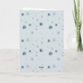 Carte Arbre de Noël à flocons de neige bleus (Dos)