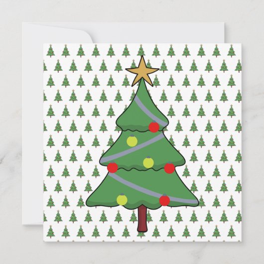 Carte Arbre de Noël adorable (Devant)