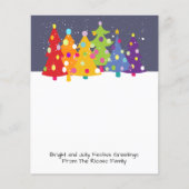 Carte Arbre de Noël Arc-en-ciel coloré BUDGET (Devant)