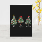 Carte Arbre de Noël avec message caché subtilement anti  (Fleur jaune)