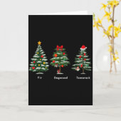 Carte Arbre de Noël avec message caché subtilement anti (Fleur jaune)
