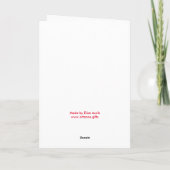 Carte Arbre de Noël avec neige (Dos)