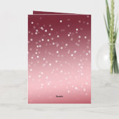 Carte Arbre de Noël avec rubans et points Bokeh rouges e (Dos)