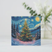 Carte Arbre de Noël brillant (Debout devant)