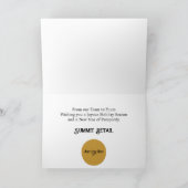 Carte Arbre de Noël brillant avec huile d'or (Intérieur)