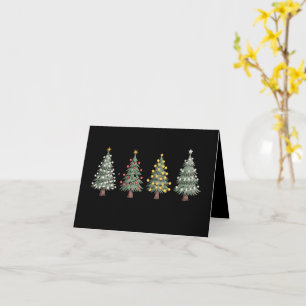 Carte Arbre de Noël Cadeau de Fêtes Hiver 