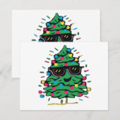 Carte Arbre de Noël Classique Cool (Devant / Derrière)