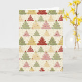 Carte Arbre de Noël coloré (Fleur jaune)