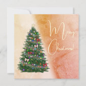 Carte Arbre de Noël coloré (Devant)