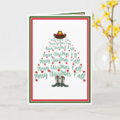 Carte Arbre de Noël Cowboy 2024 (Fleur jaune)